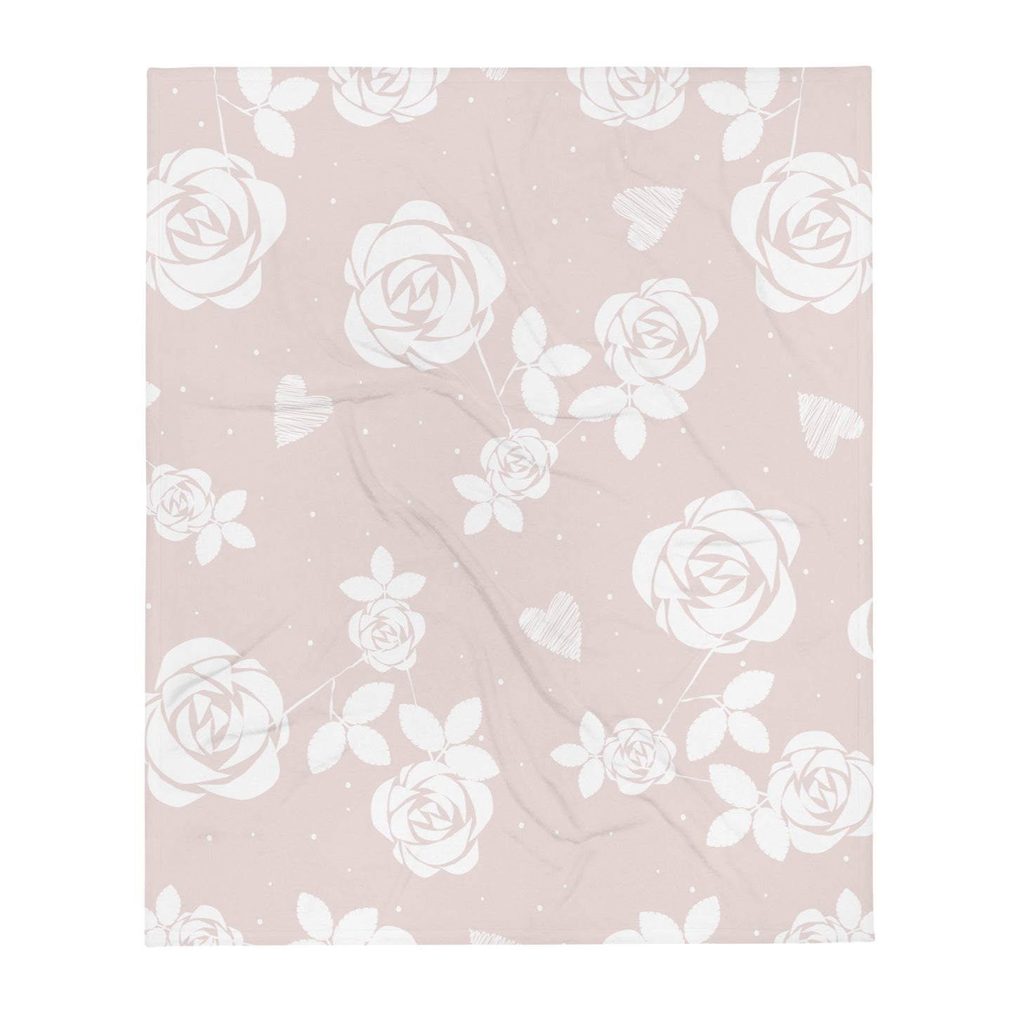 Baby Pink Floral - Sustainably Made Throw Blanket