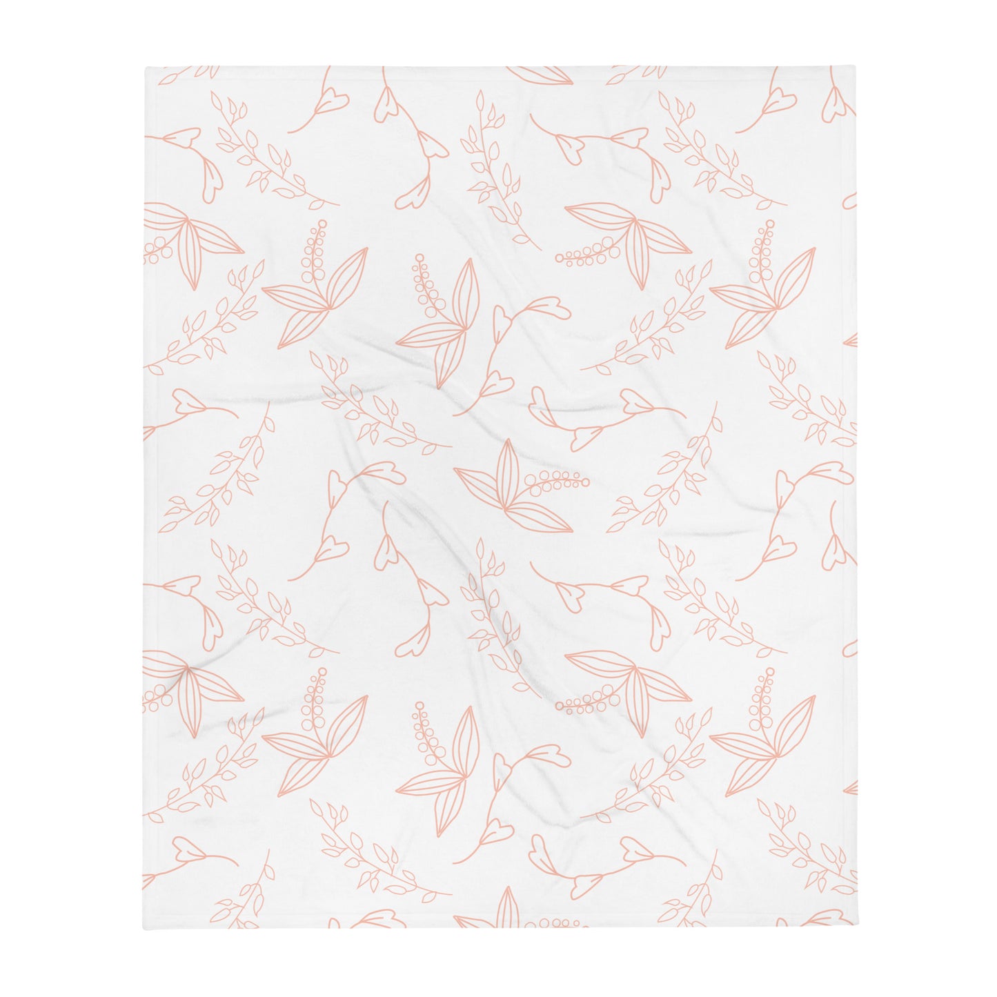 White Floral - Sustainably Made Throw Blanket