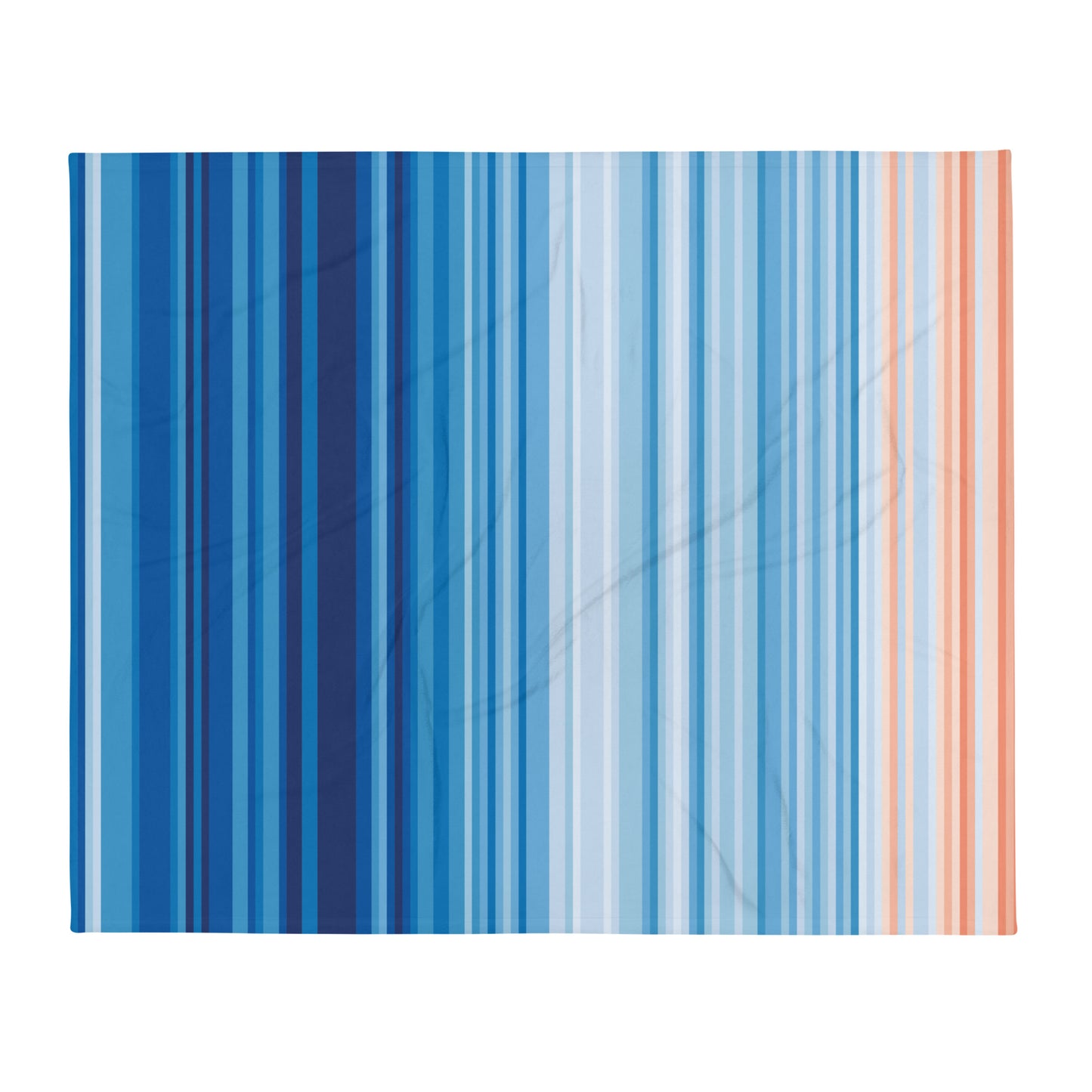 Climate Change Global Warming Stripes - Sustainably Made Throw Blanket