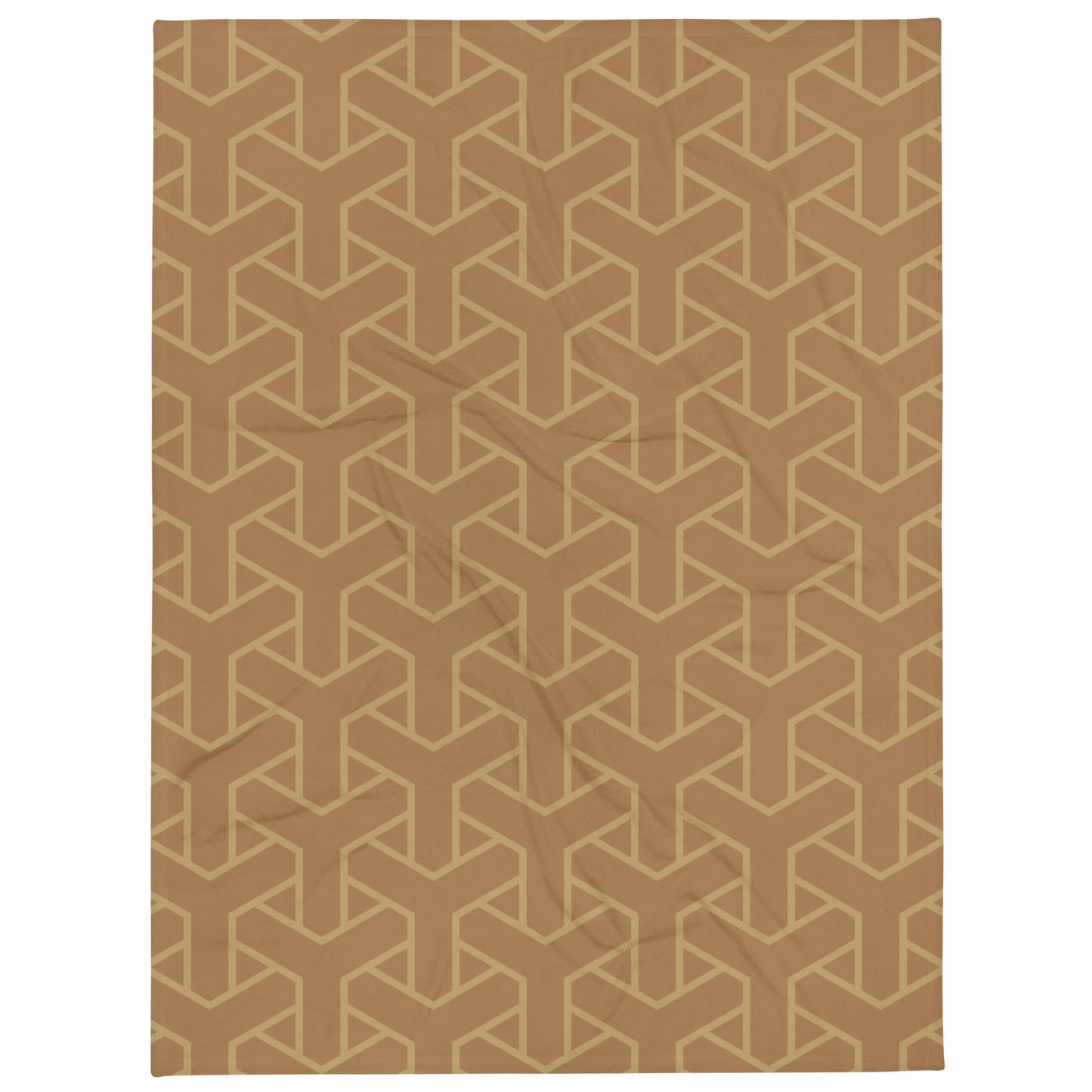 Retro Brown pattern - Sustainably Made Throw Blanket