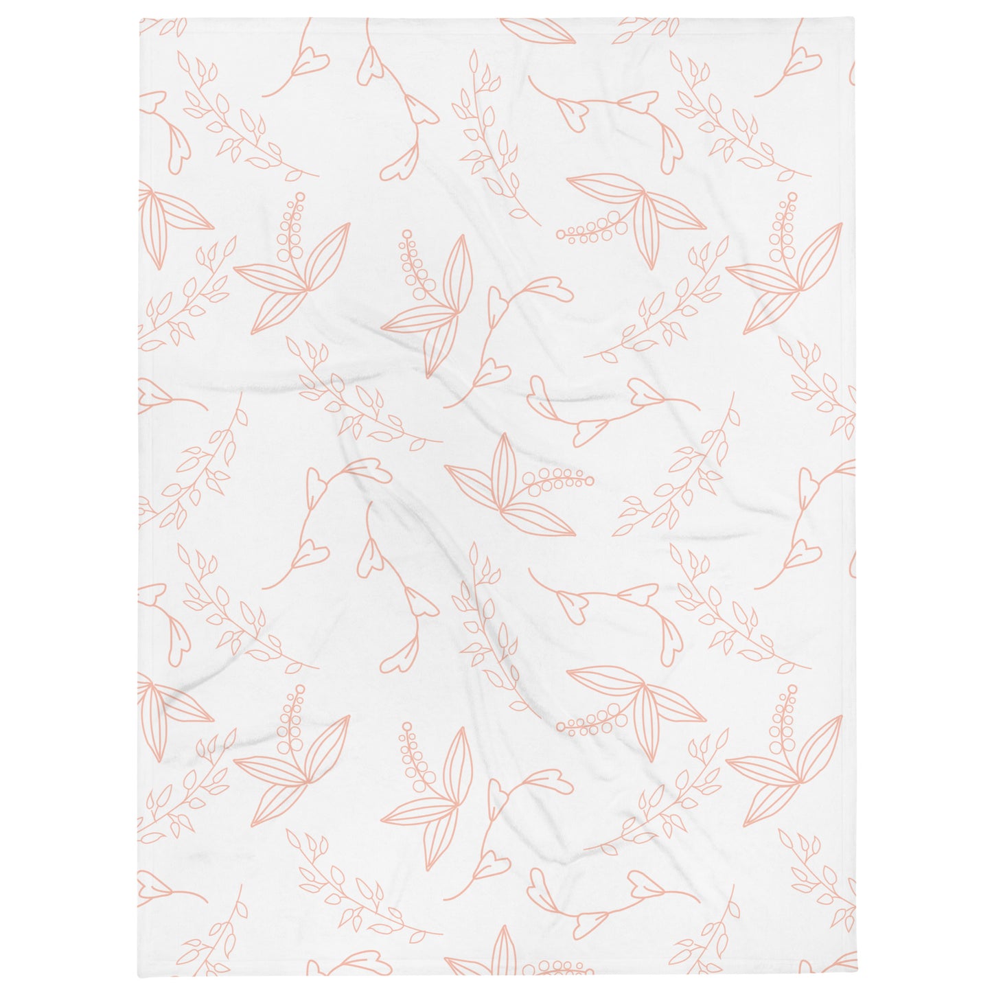 White Floral - Sustainably Made Throw Blanket