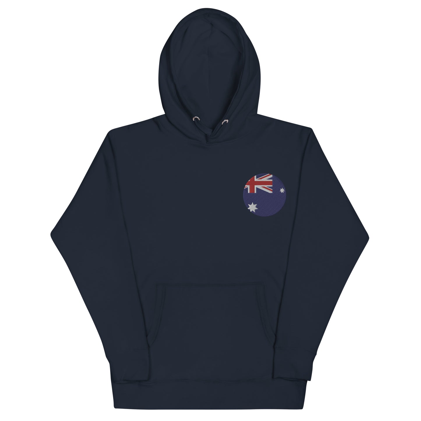 Australia Flag Circle Embroidery - Sustainably Made Hoodie