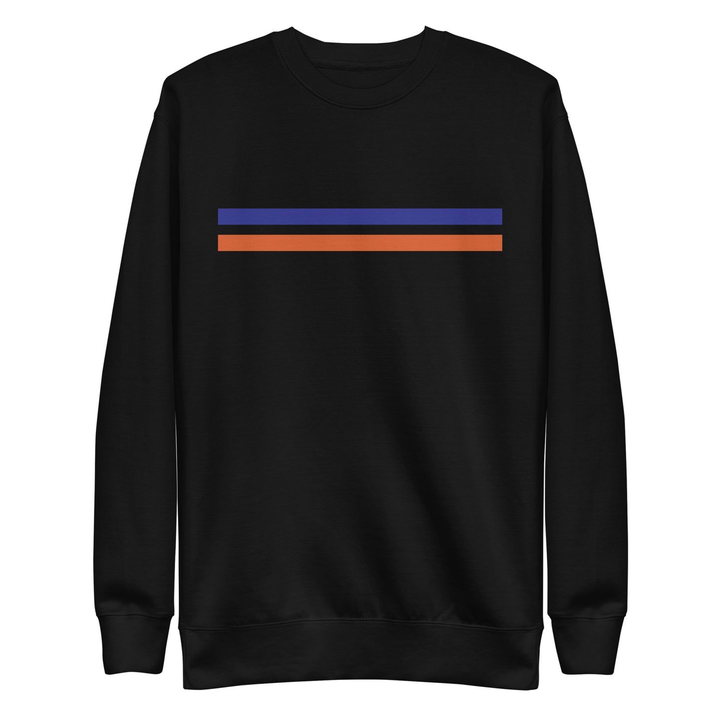 Blue Orange Double Lines - Sustainably Made Sweatshirt
