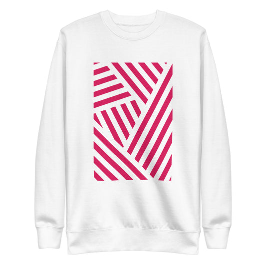 Pinky Lines Pattern - Sustainably Made Sweatshirt