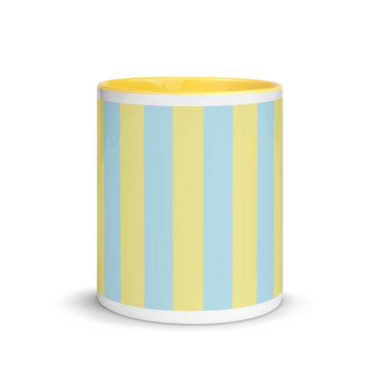Blue Yellow Stripes - Sustainably Made Coffee Mug