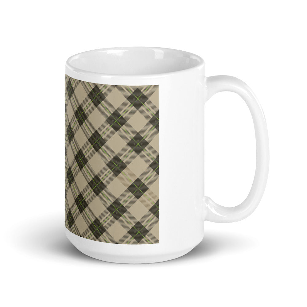 Brown Tartan - Sustainably Made Coffee Mug