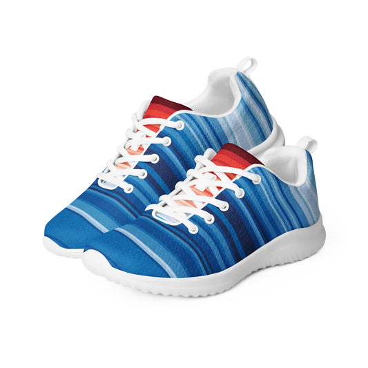 Climate Change Global Warming Stripes - Sustainably Made Women’s athletic shoes