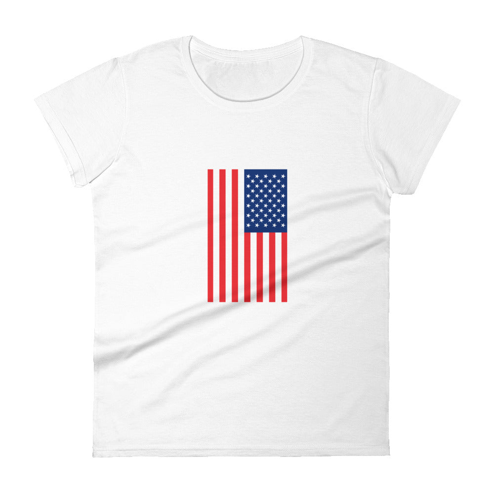 U.S.A Flag - Sustainably Made Women’s short sleeve t-shirt