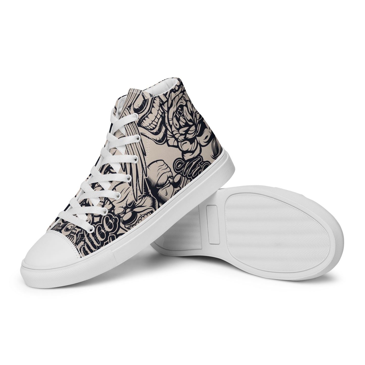Tattoo Style - Women’s high top canvas shoes