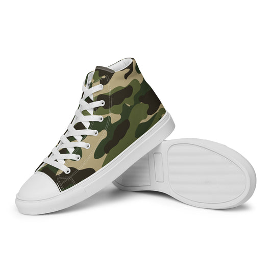 Army - Sustainably Made Women’s high top canvas shoes