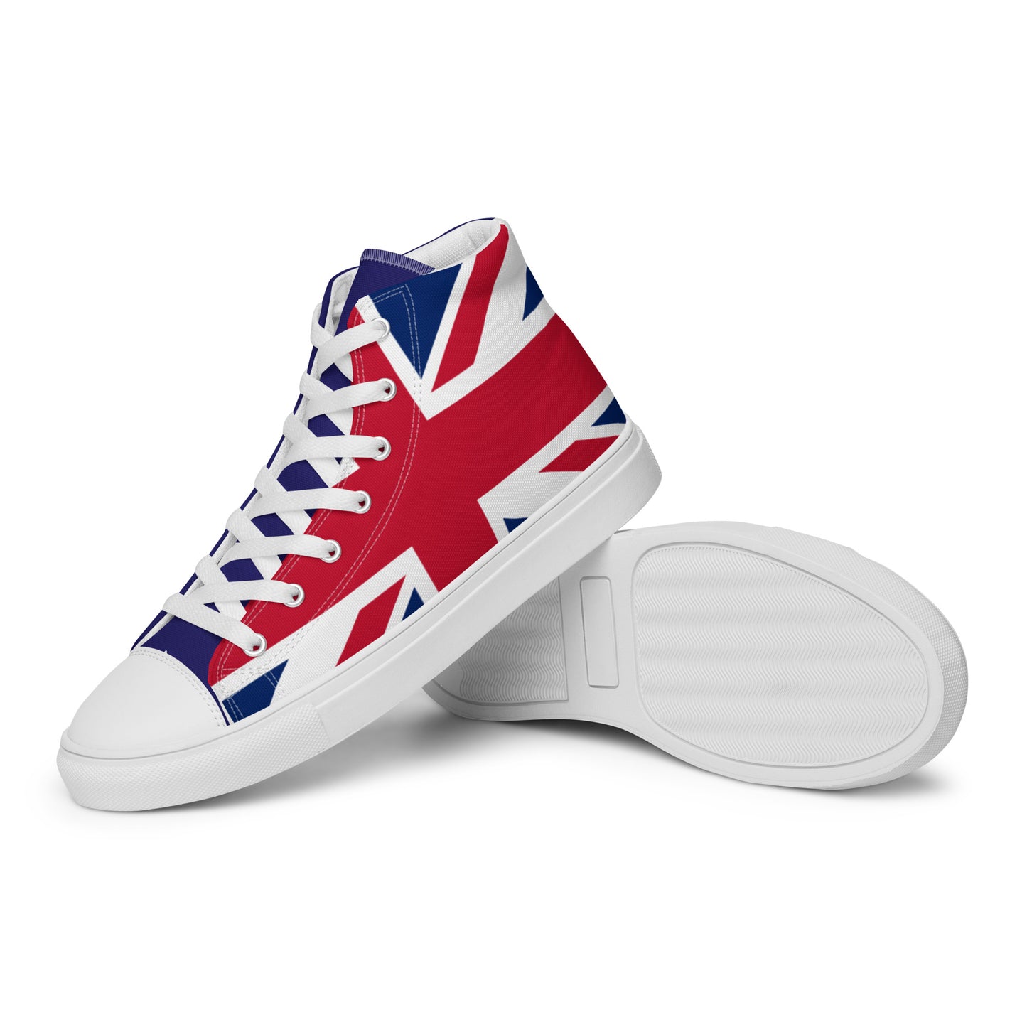 U.K Flag - Sustainably Made Women’s high top canvas shoes