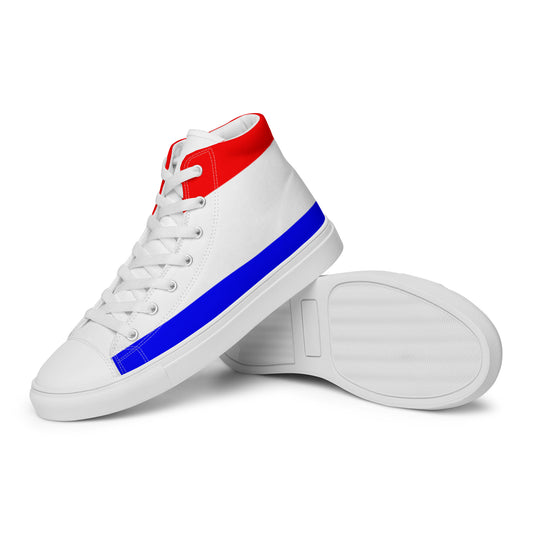 Netherland Flag - Sustainably Made Women’s high top canvas shoes