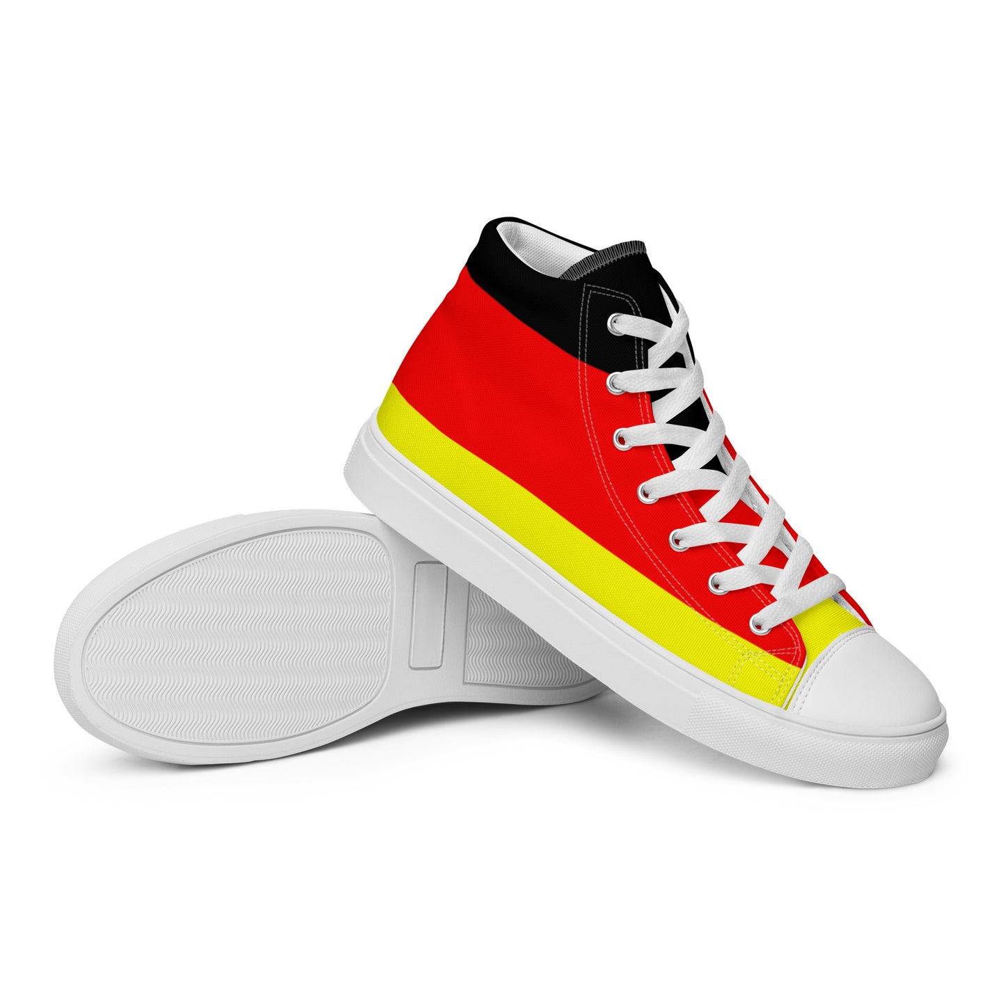 Germany Flag - Sustainably Made Women’s high top canvas shoes