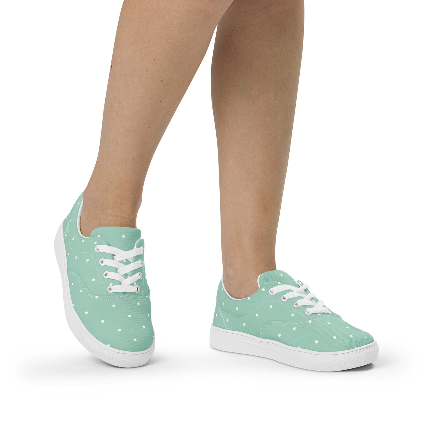 Tosca Dots - Sustainably Made Women's  Lace-Up Canvas Shoes