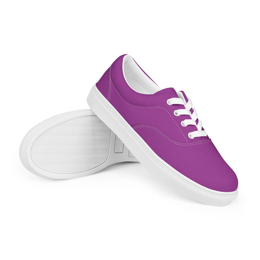 Basic Purple - Sustainably Made Women's  Lace-Up Canvas Shoes