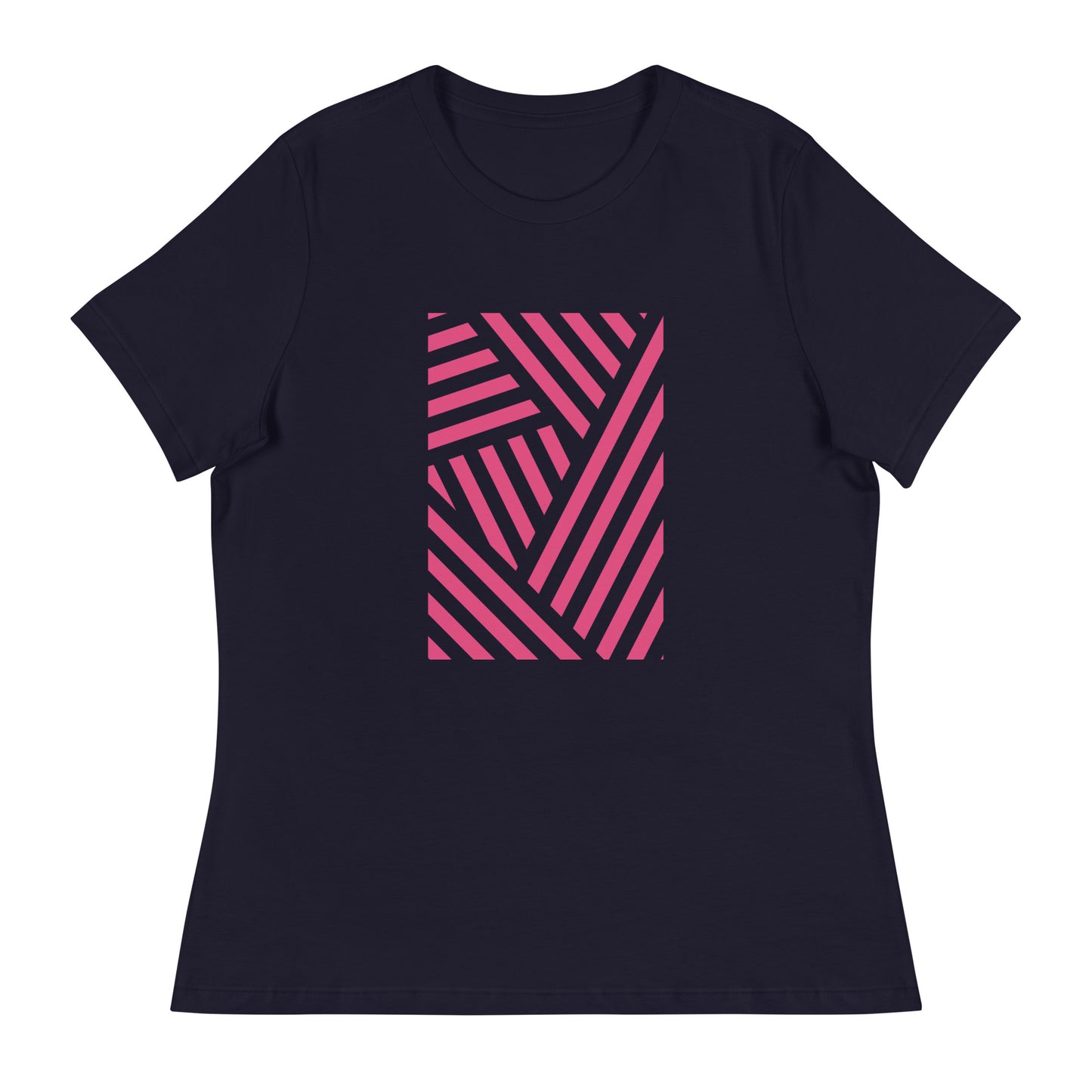Pinky Lines Pattern - Sustainably Made Women’s Short Sleeve Tee
