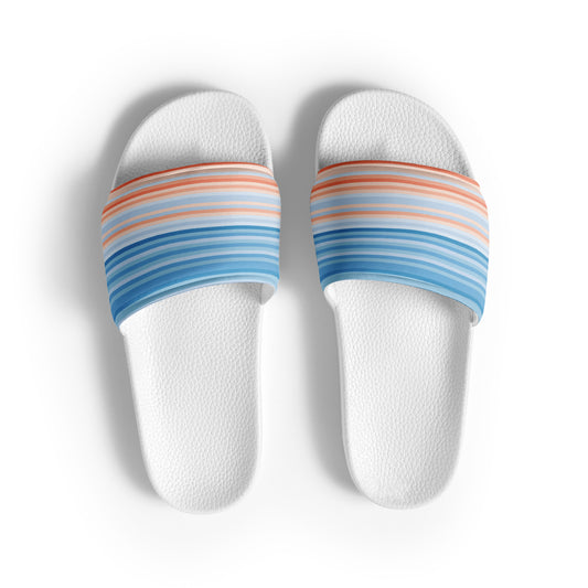 Climate Change Global Warming Stripes - Sustainably Made Women's slides