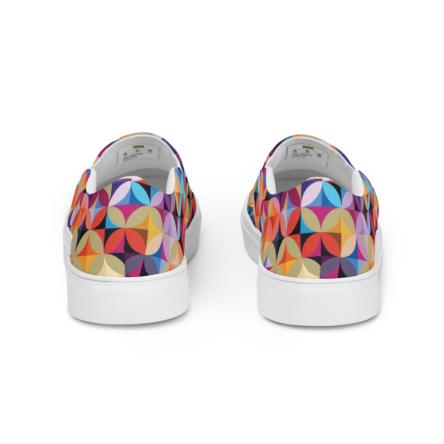 Multicolor Illusions - Women’s slip-on canvas shoes