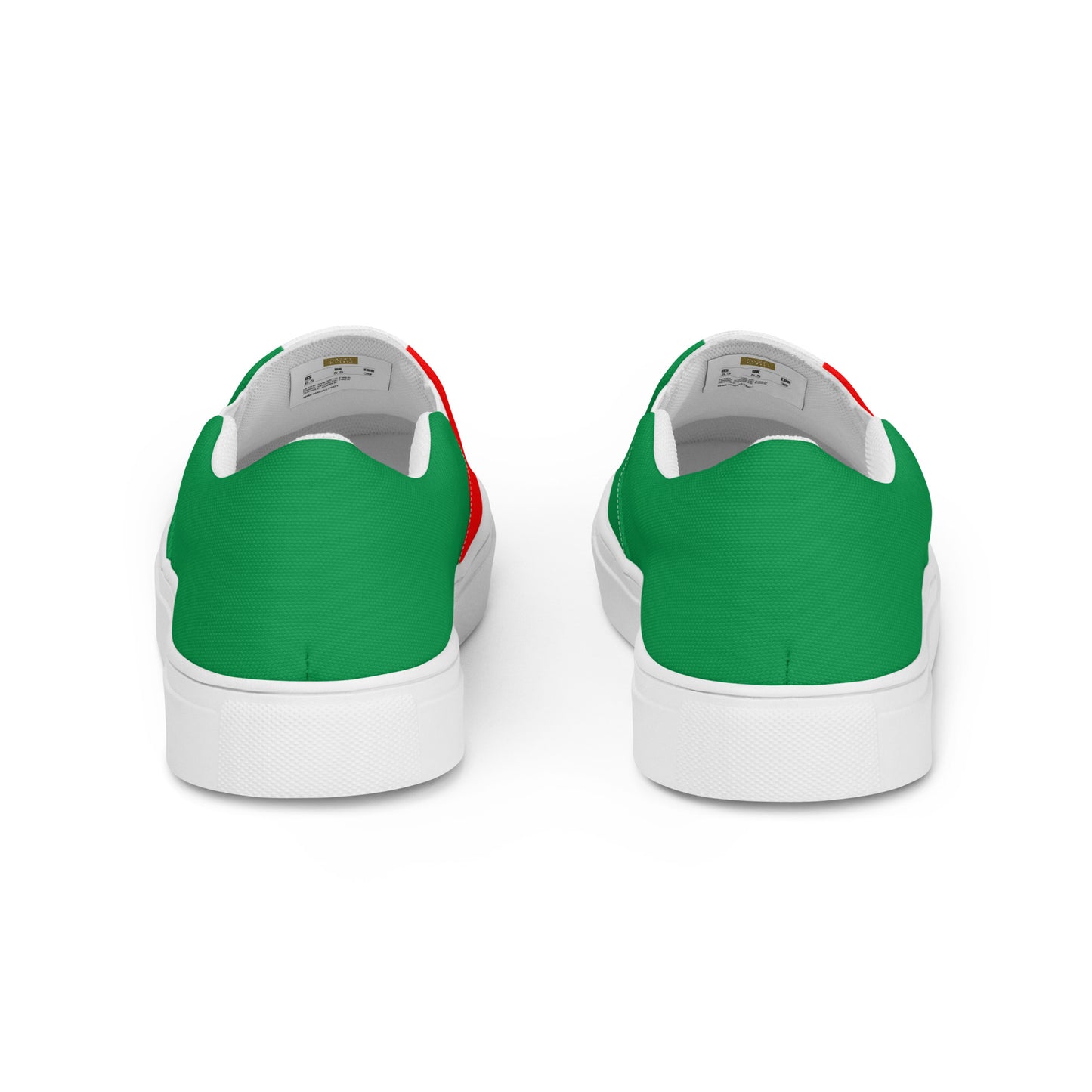 Italy Flag - Sustainably Made Women’s slip-on canvas shoes