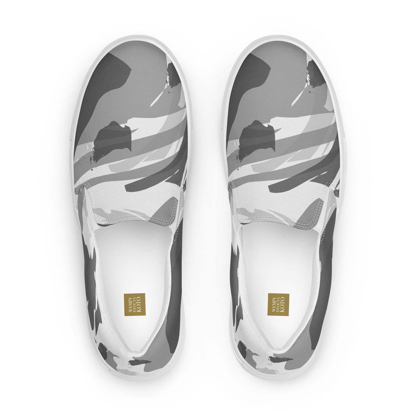 Snow Camo - Sustainably Made Women’s slip-on canvas shoes