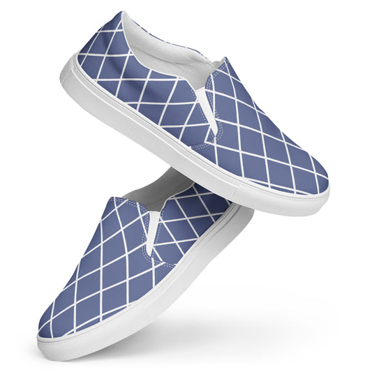 Vintage Blue Purple - Inspired By Harry Styles - Sustainably Made Women’s slip-on canvas shoes
