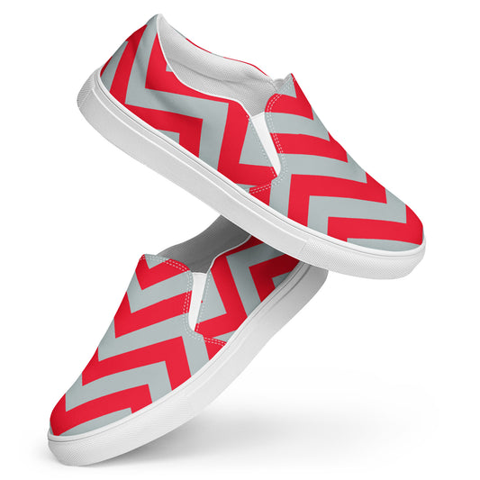 Zigzag - Inspired By Harry Styles - Sustainably Made Women’s slip-on canvas shoes