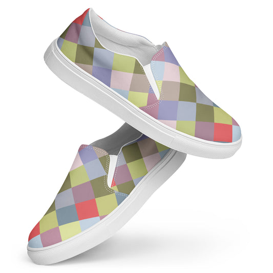 Colorful - Inspired By Harry Styles - Sustainably Made Women’s slip-on canvas shoes