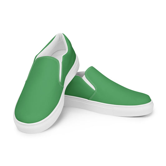 Basic Green - Sustainably Made Women's  Slip-On Canvas Shoes
