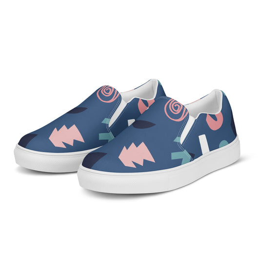 Abstract Shape - Women’s slip-on canvas shoes