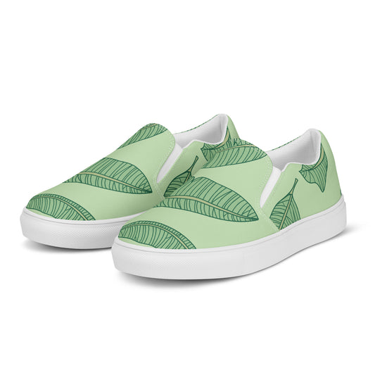 Banana Leaves - Sustainably Made Women’s slip-on canvas shoes