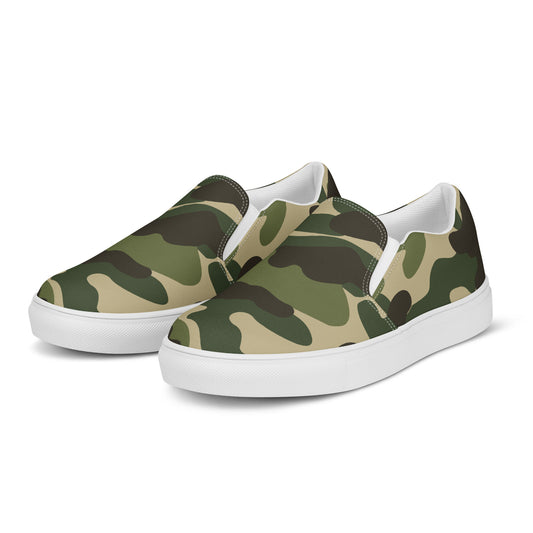 Army - Sustainably Made Women’s slip-on canvas shoes