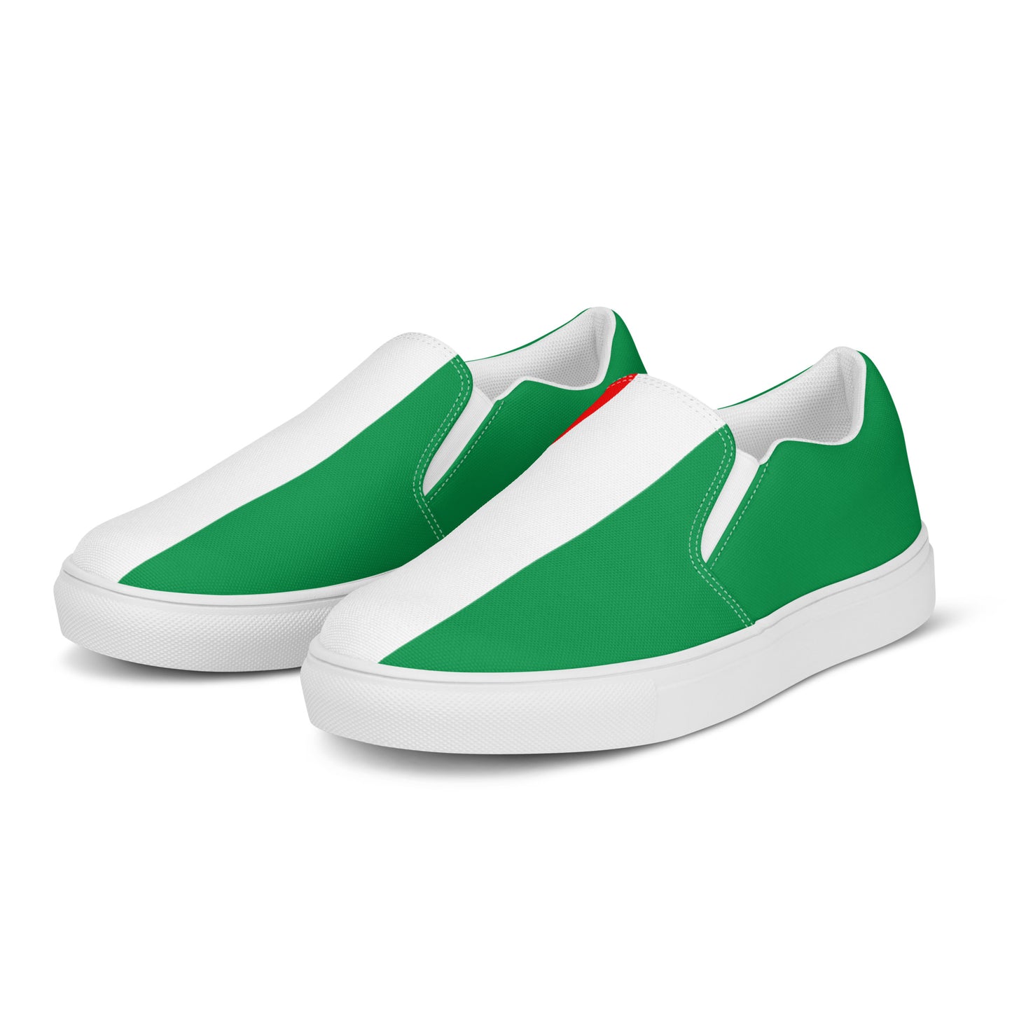Italy Flag - Sustainably Made Women’s slip-on canvas shoes