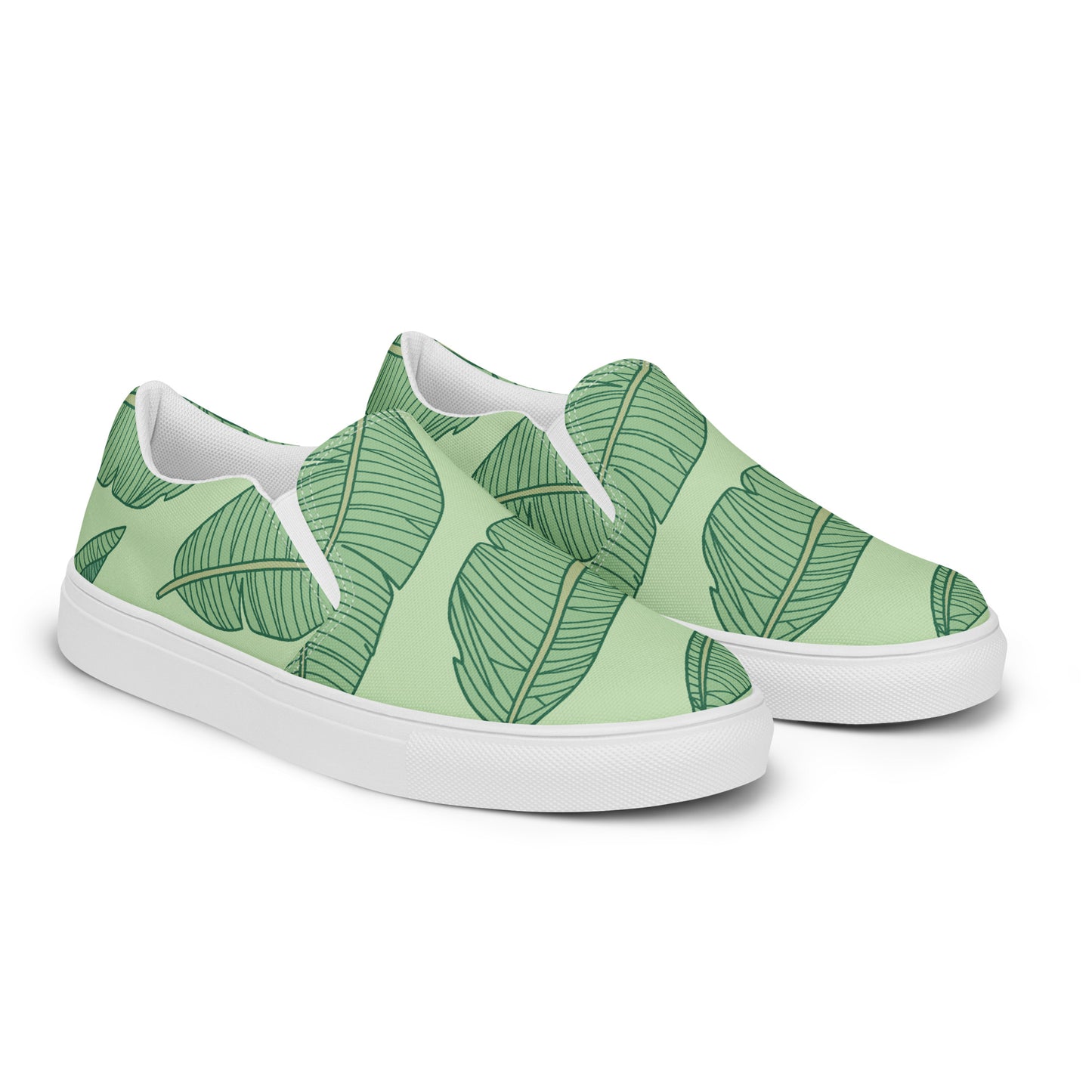 Banana Leaves - Sustainably Made Women’s slip-on canvas shoes