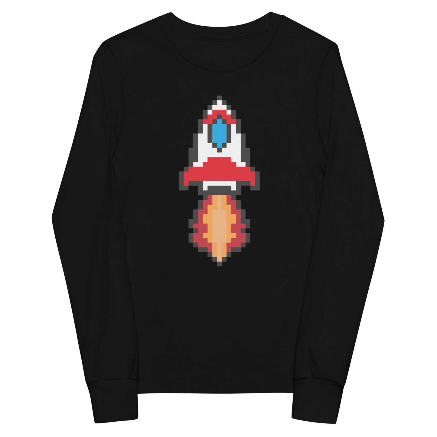 Space Shuttle Pixel - Sustainably Made Kids Long Sleeve T-shirt
