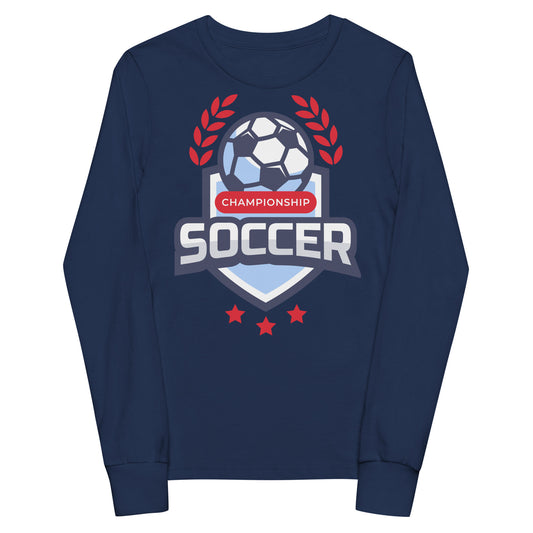Soccer League - Sustainably Made Kids Long Sleeve T-shirt