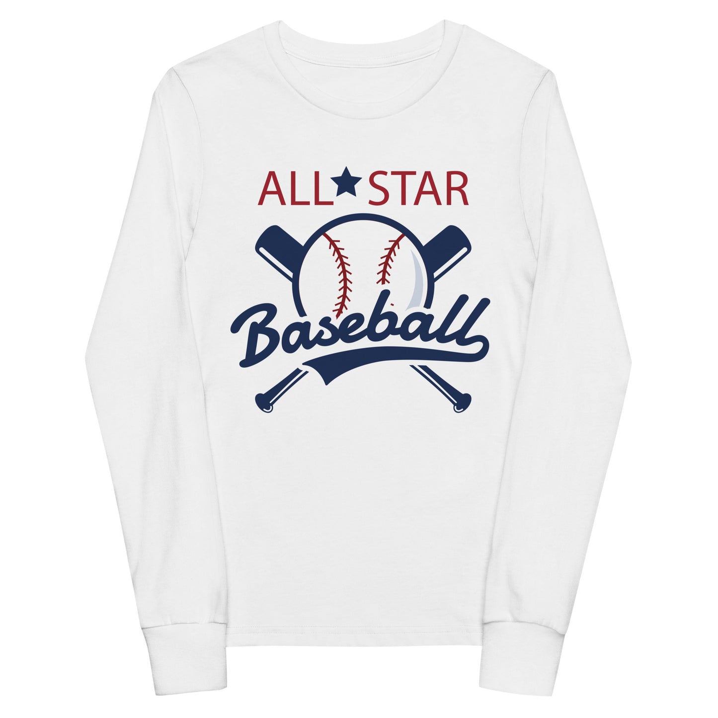 All Star Baseball - Sustainably Made Kids Long Sleeve T-shirt